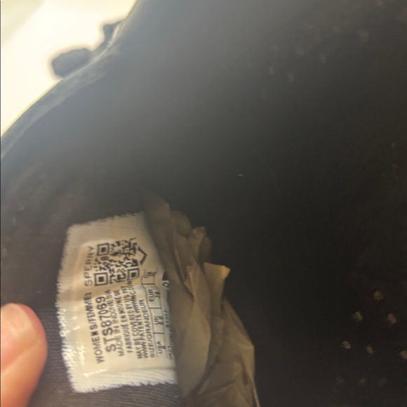 Sperry x Rebecca Minkoff Black Stud Boat Shoes tumbled leather upper SZ 8 casual - Picture 5 of 8